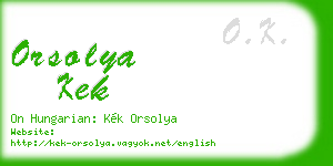 orsolya kek business card